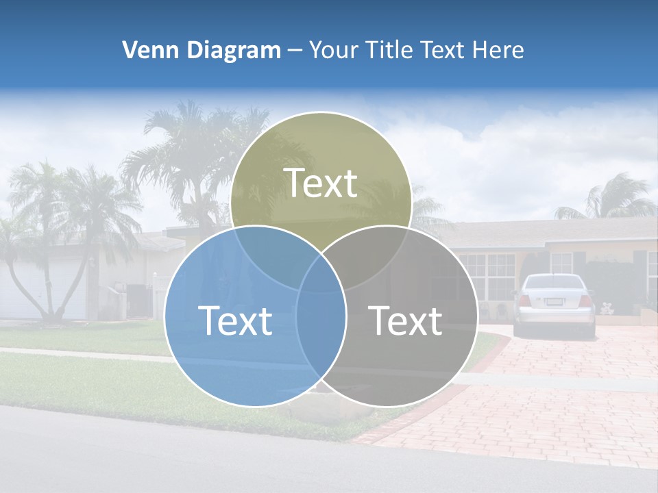 Palm Trees Brick Vehicle PowerPoint Template