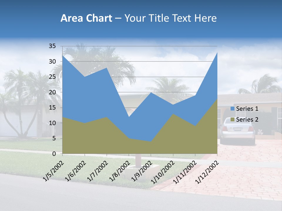Palm Trees Brick Vehicle PowerPoint Template