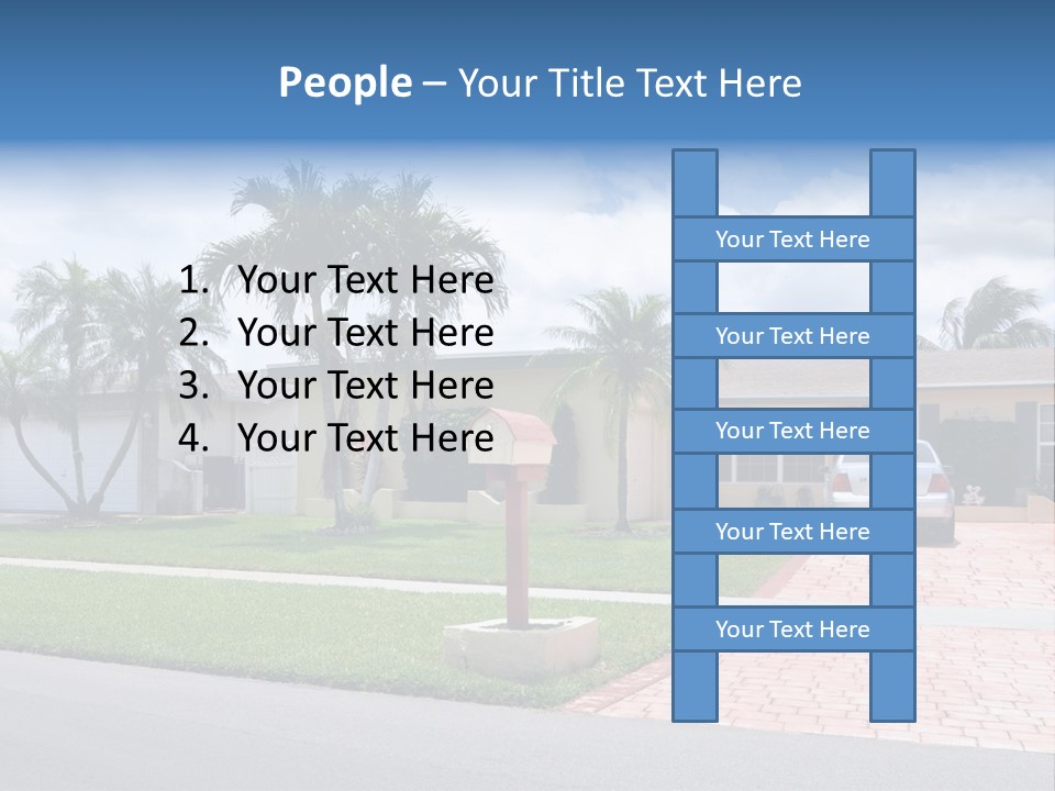 Palm Trees Brick Vehicle PowerPoint Template