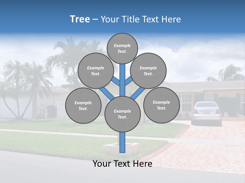 Palm Trees Brick Vehicle PowerPoint Template