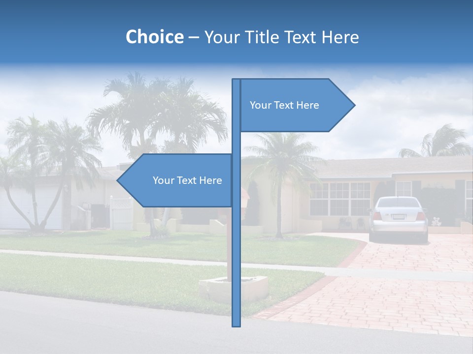 Palm Trees Brick Vehicle PowerPoint Template