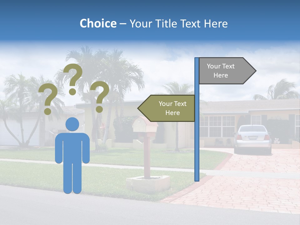 Palm Trees Brick Vehicle PowerPoint Template
