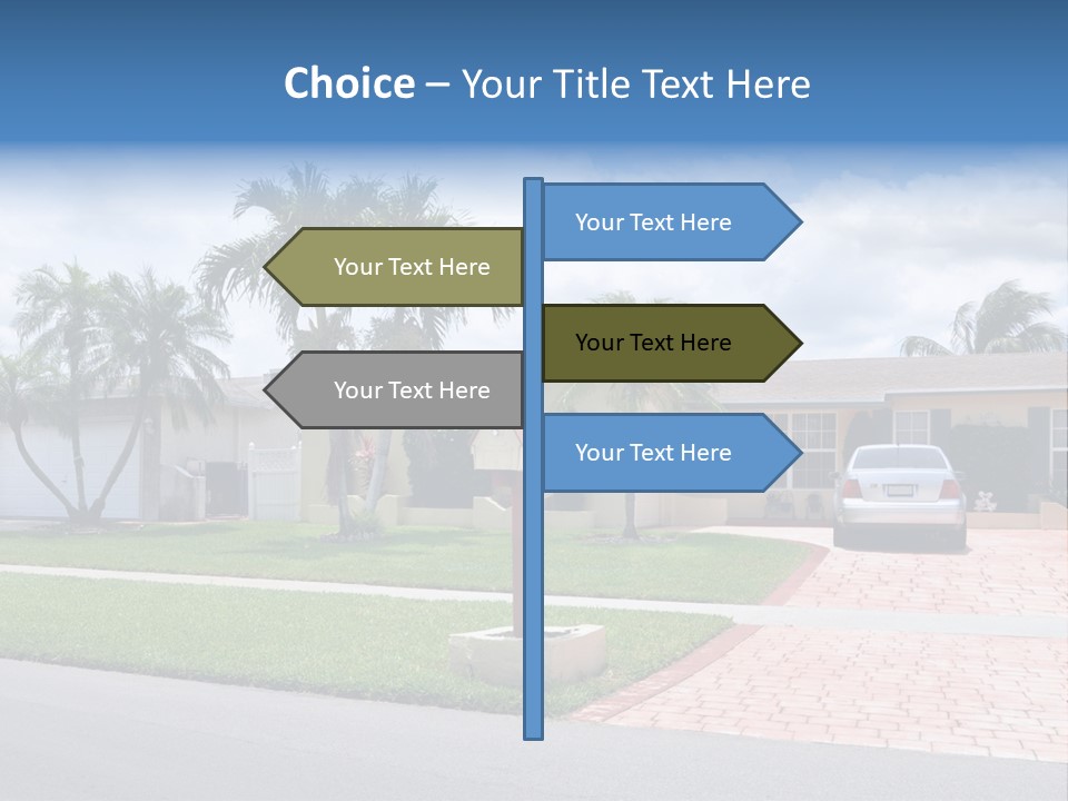 Palm Trees Brick Vehicle PowerPoint Template
