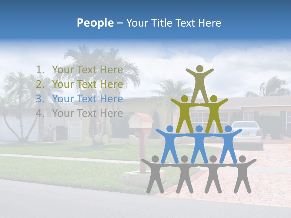Palm Trees Brick Vehicle PowerPoint Template