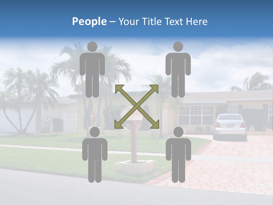 Palm Trees Brick Vehicle PowerPoint Template