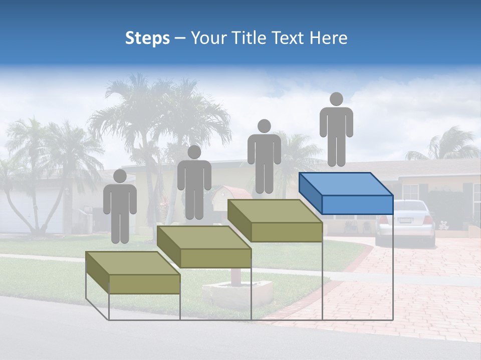 Palm Trees Brick Vehicle PowerPoint Template