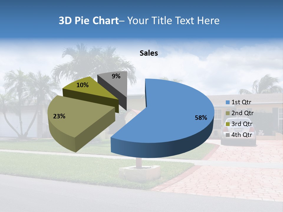 Palm Trees Brick Vehicle PowerPoint Template