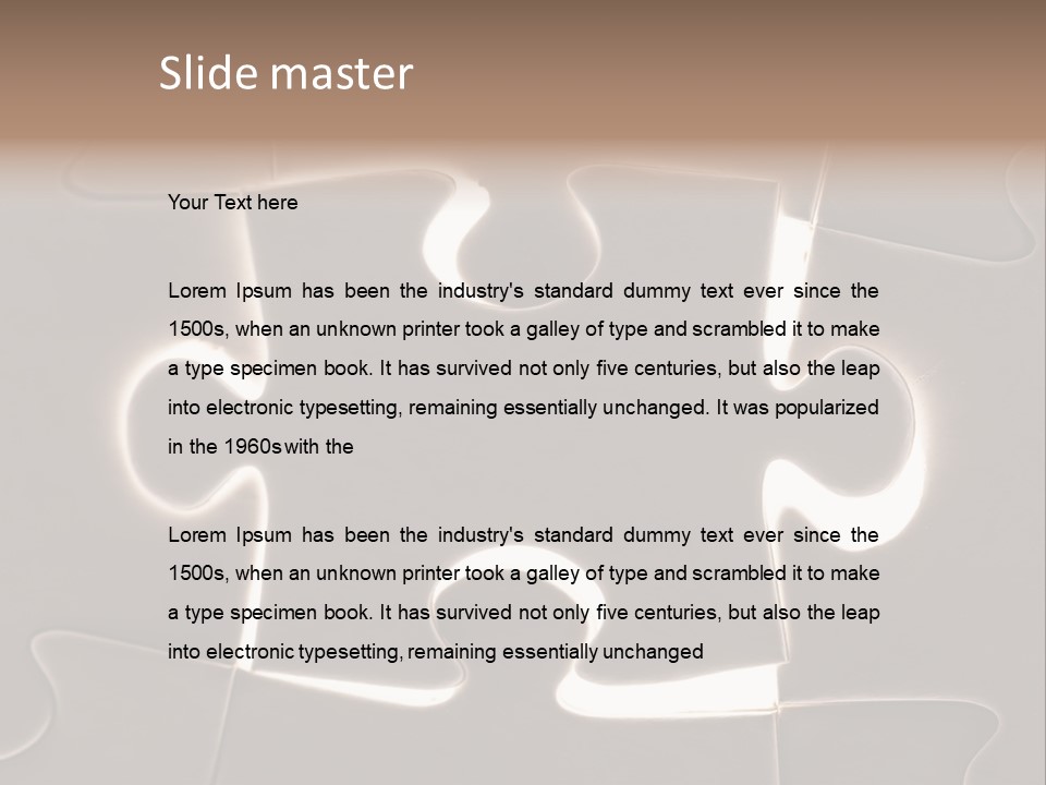 Cutout One Join PowerPoint Template