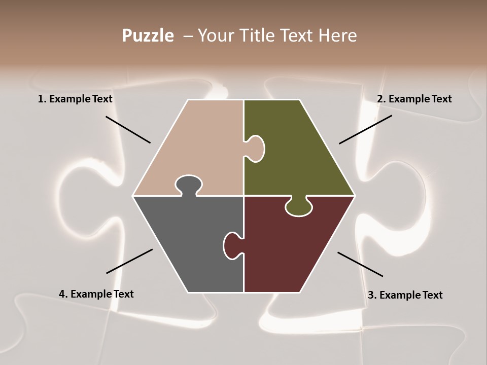 Cutout One Join PowerPoint Template