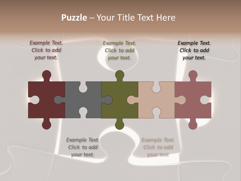 Cutout One Join PowerPoint Template