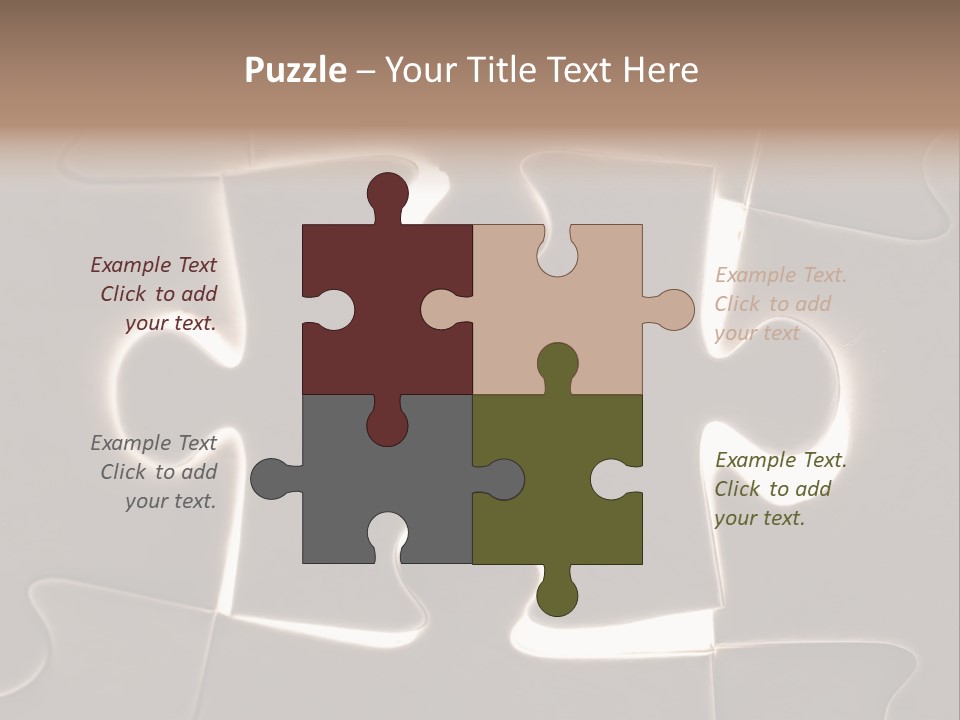 Cutout One Join PowerPoint Template