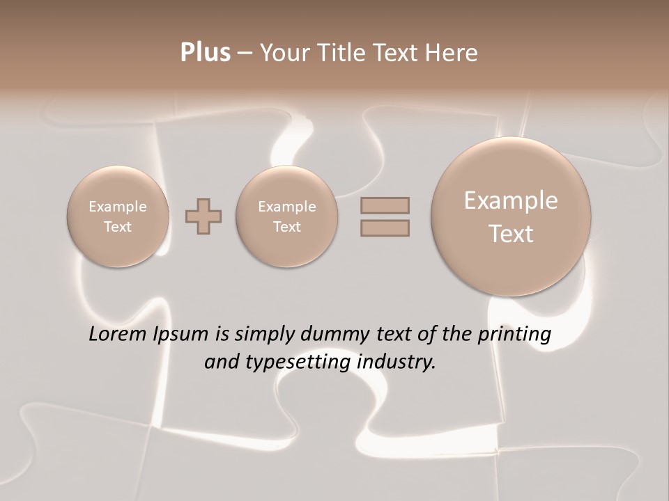 Cutout One Join PowerPoint Template
