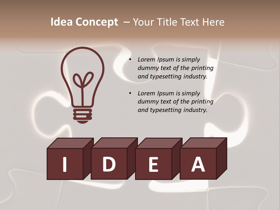 Cutout One Join PowerPoint Template