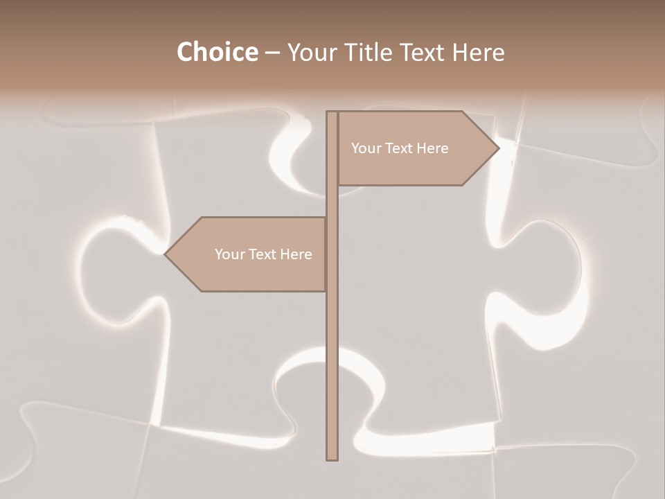 Cutout One Join PowerPoint Template