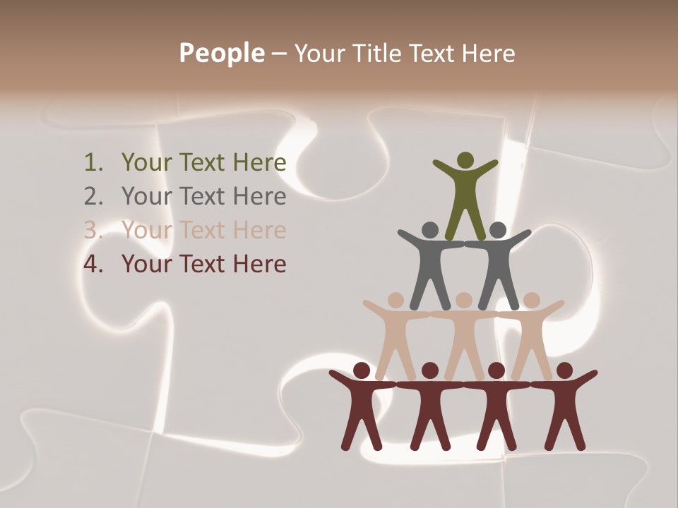 Cutout One Join PowerPoint Template