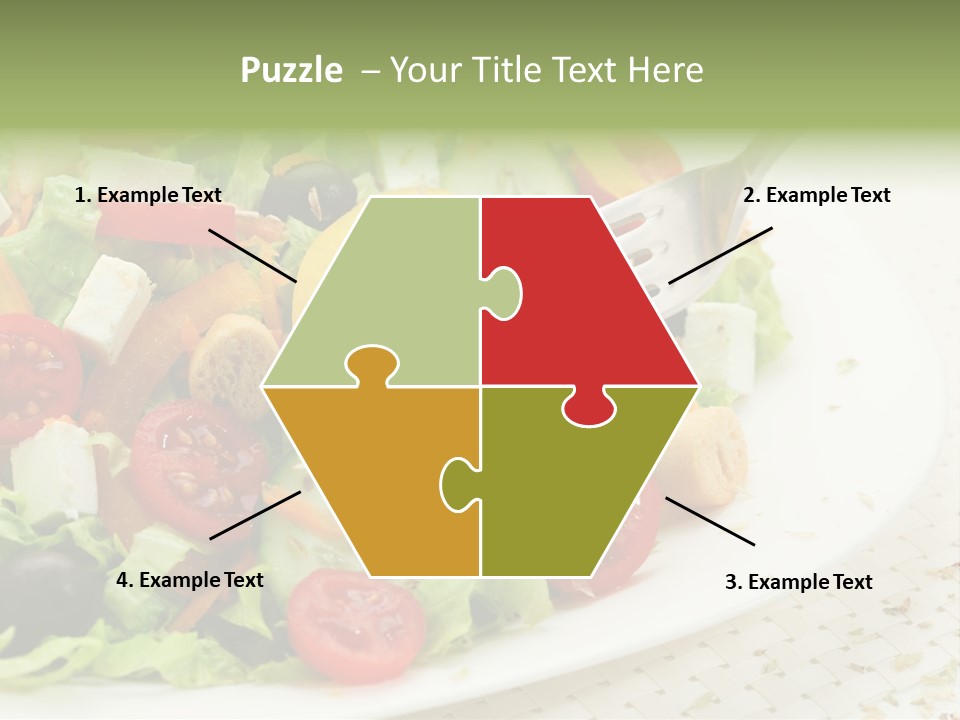 White Eating Lunch PowerPoint Template