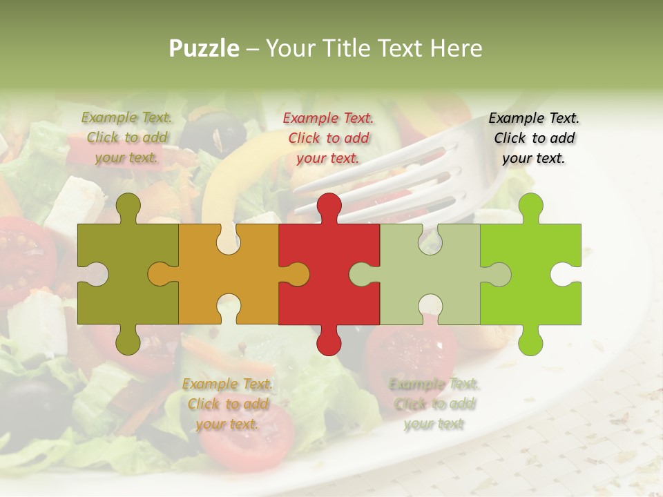 White Eating Lunch PowerPoint Template