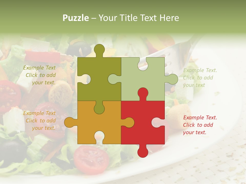 White Eating Lunch PowerPoint Template