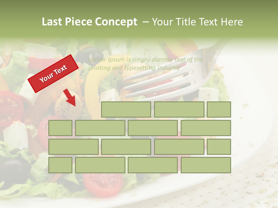 White Eating Lunch PowerPoint Template
