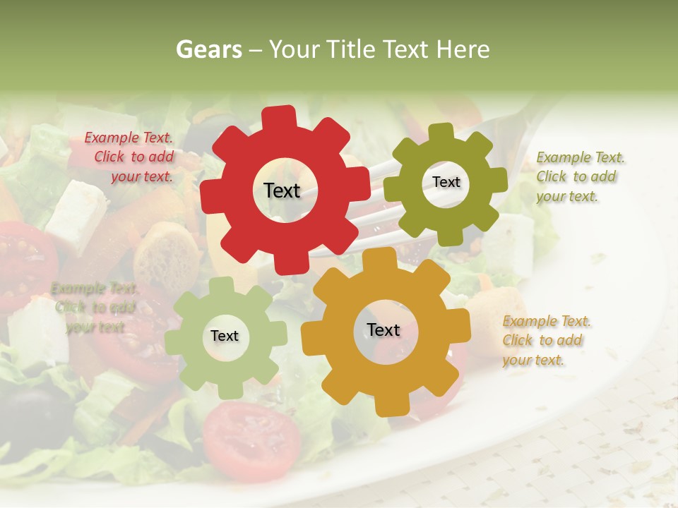 White Eating Lunch PowerPoint Template