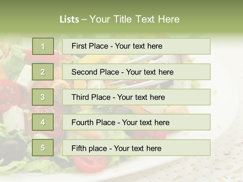 White Eating Lunch PowerPoint Template