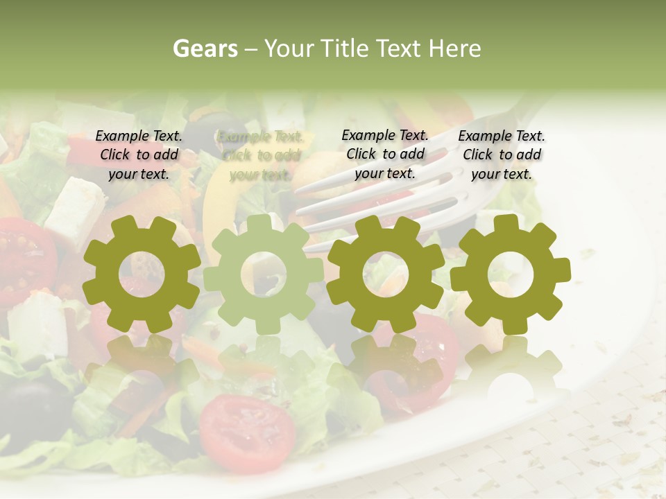 White Eating Lunch PowerPoint Template