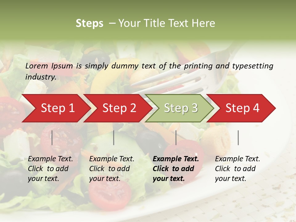 White Eating Lunch PowerPoint Template