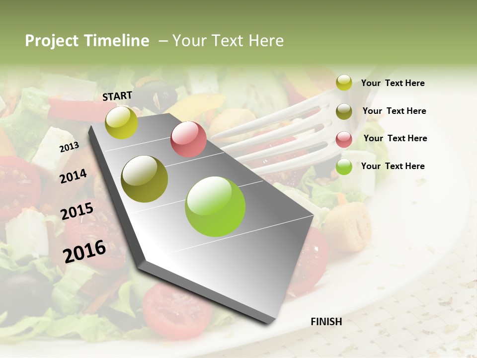White Eating Lunch PowerPoint Template