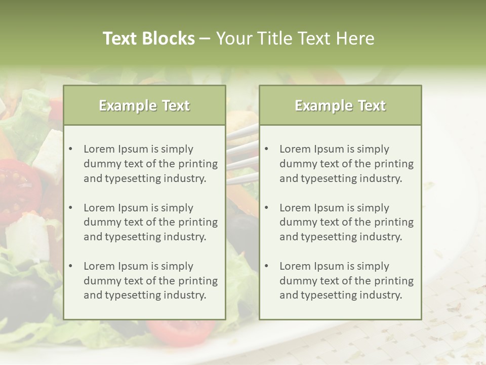 White Eating Lunch PowerPoint Template
