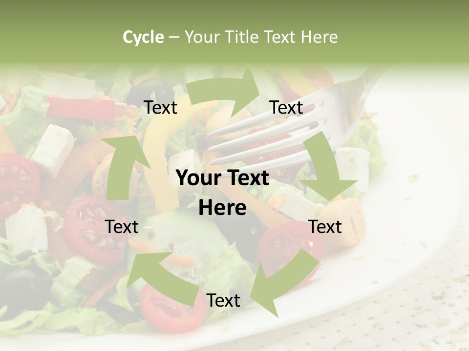 White Eating Lunch PowerPoint Template