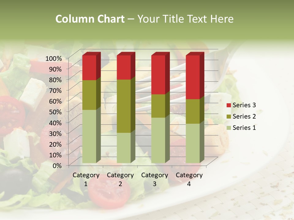 White Eating Lunch PowerPoint Template