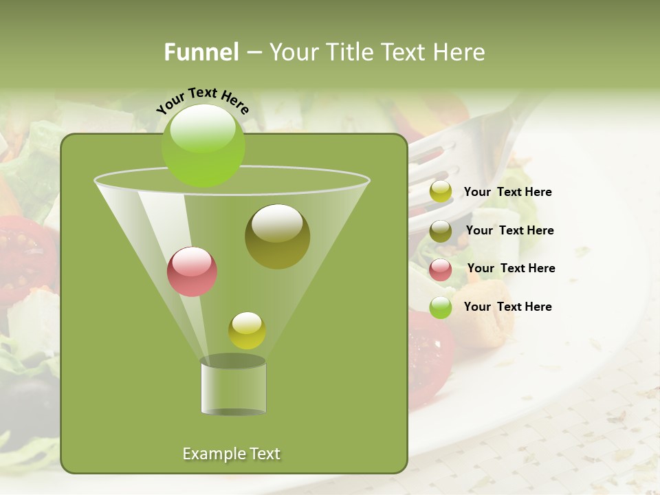 White Eating Lunch PowerPoint Template