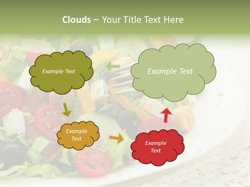 White Eating Lunch PowerPoint Template