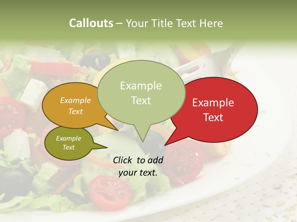 White Eating Lunch PowerPoint Template