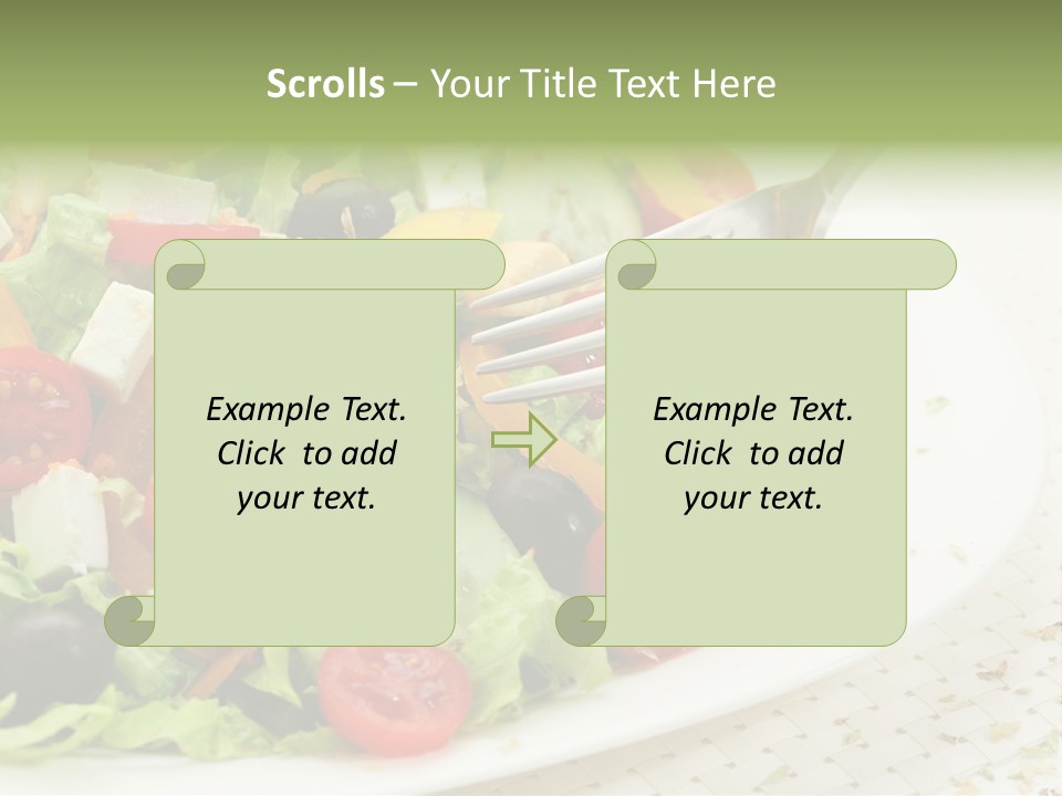 White Eating Lunch PowerPoint Template