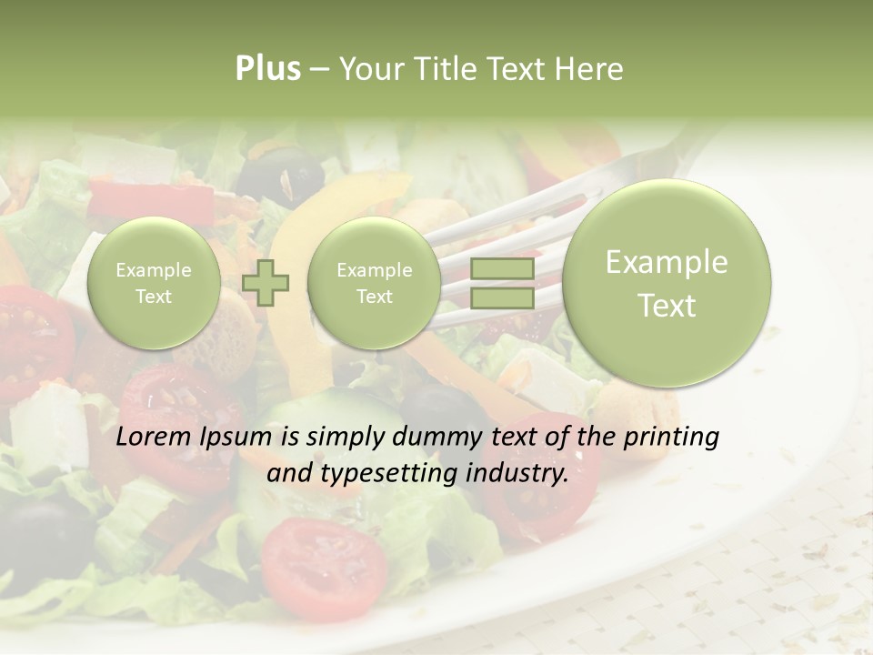 White Eating Lunch PowerPoint Template