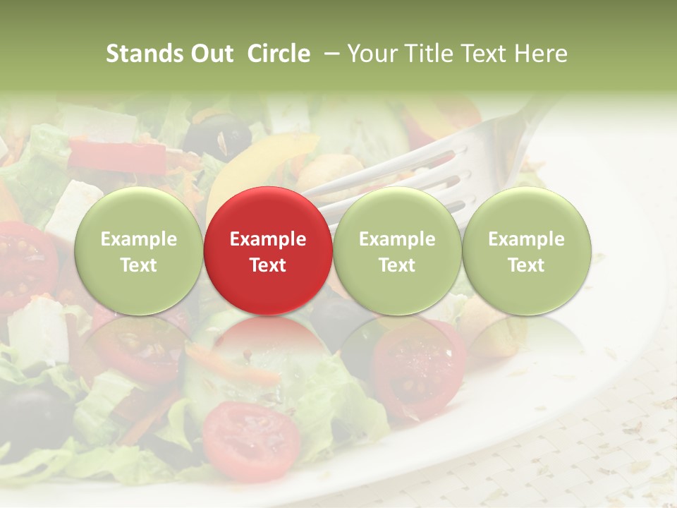 White Eating Lunch PowerPoint Template