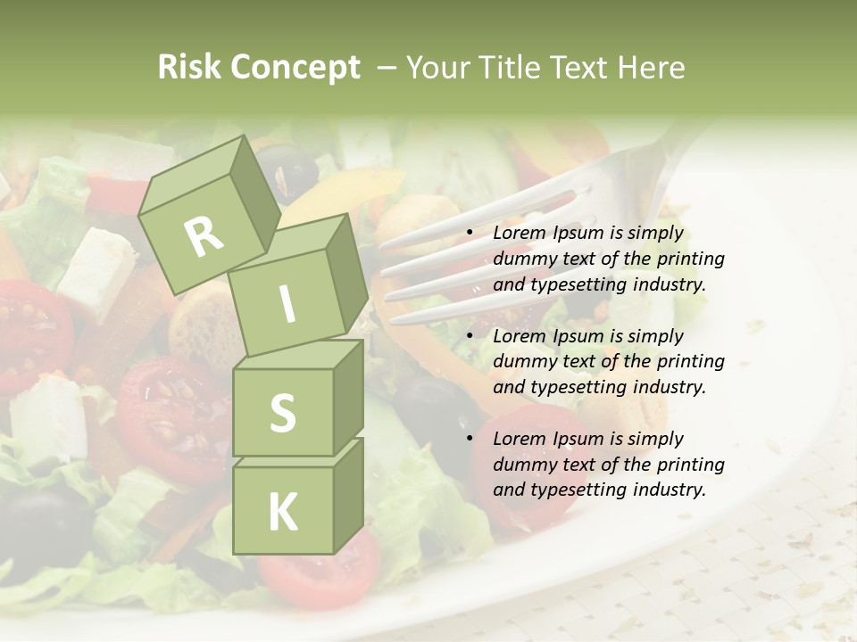 White Eating Lunch PowerPoint Template