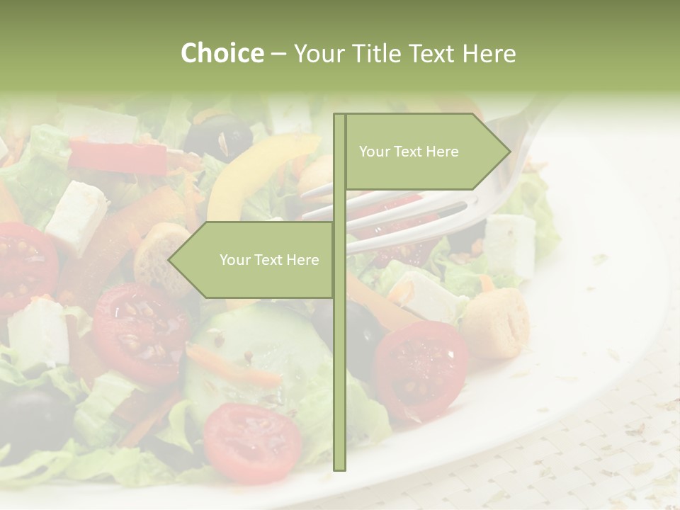 White Eating Lunch PowerPoint Template