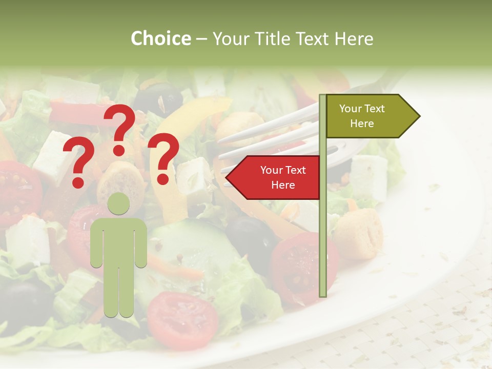 White Eating Lunch PowerPoint Template