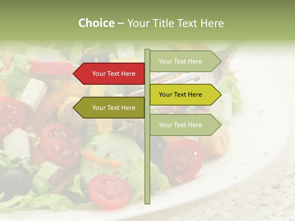 White Eating Lunch PowerPoint Template