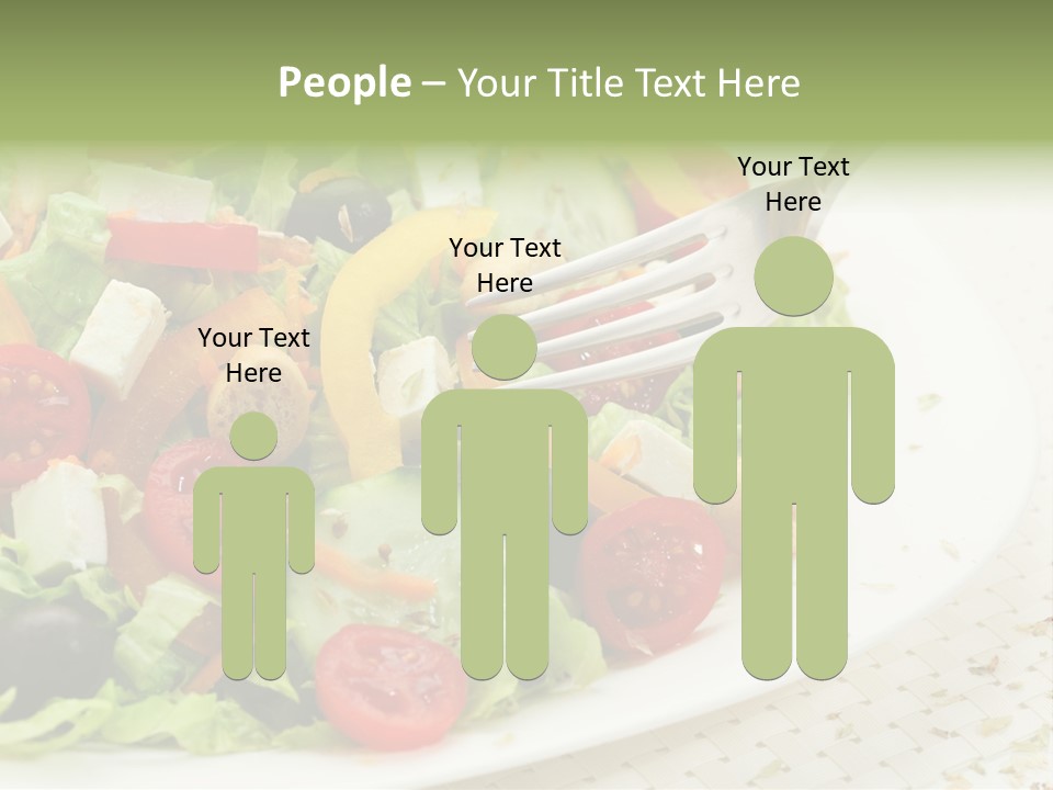 White Eating Lunch PowerPoint Template