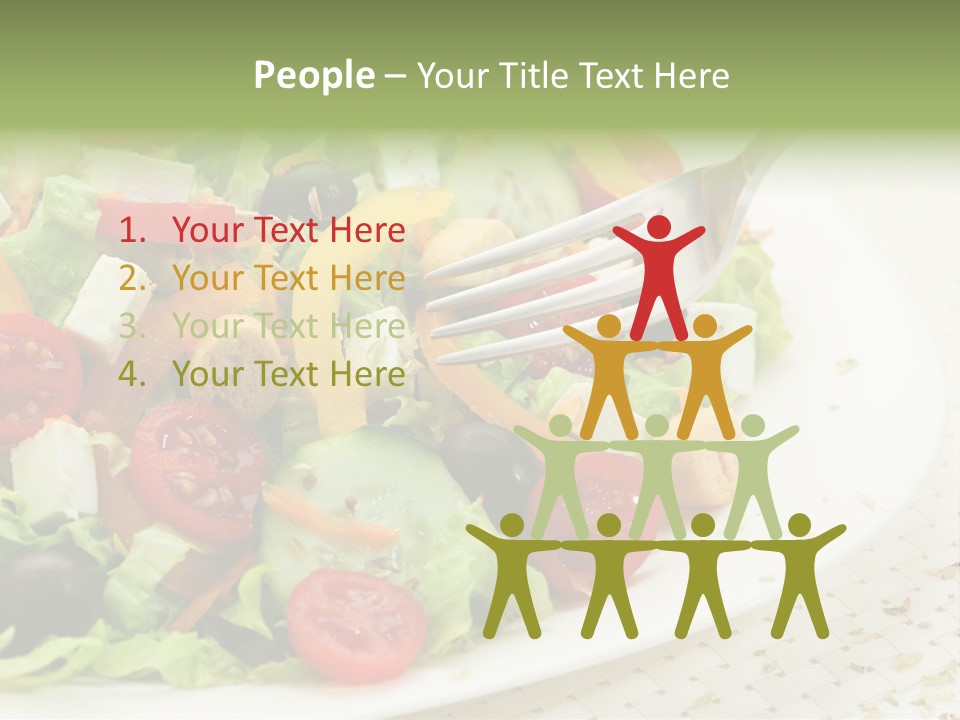 White Eating Lunch PowerPoint Template