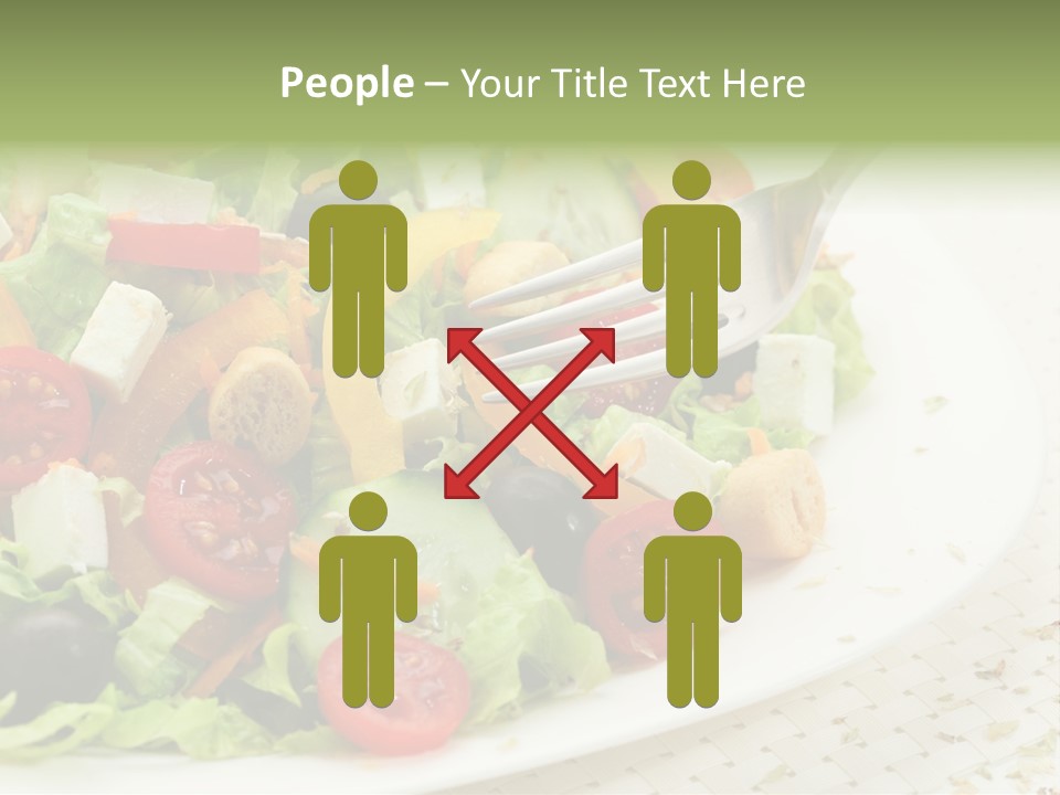 White Eating Lunch PowerPoint Template