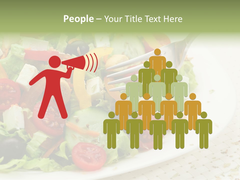 White Eating Lunch PowerPoint Template