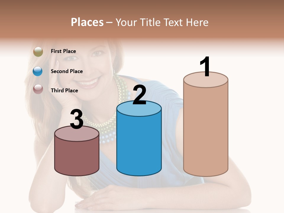 Blonde Model Woman PowerPoint Template