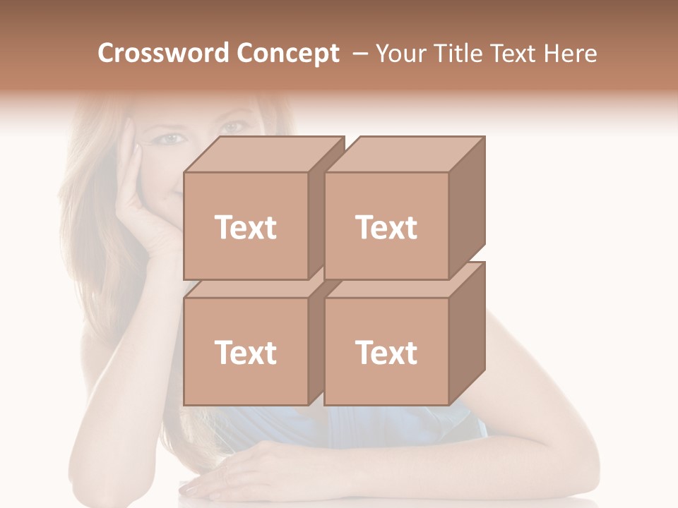 Blonde Model Woman PowerPoint Template