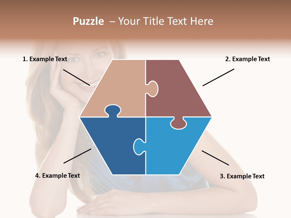 Blonde Model Woman PowerPoint Template