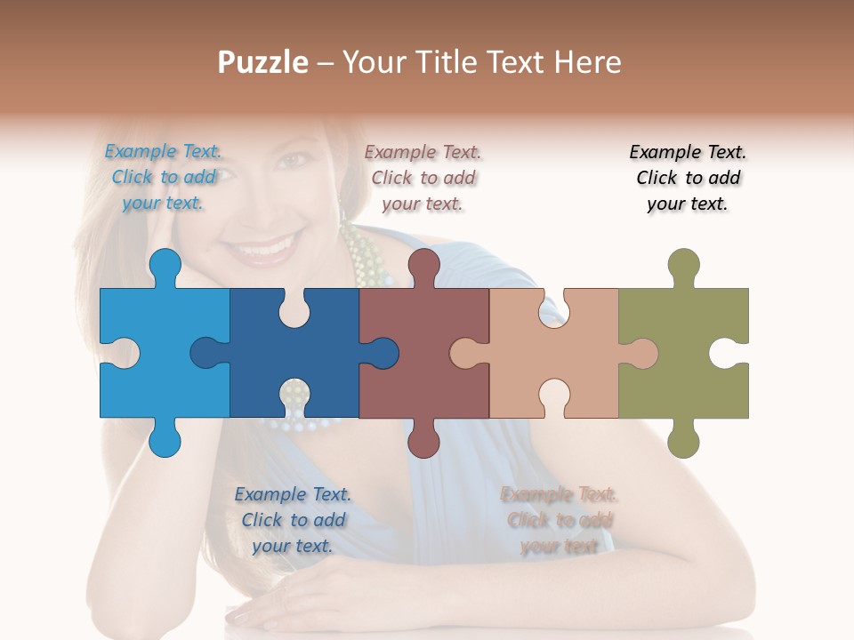 Blonde Model Woman PowerPoint Template