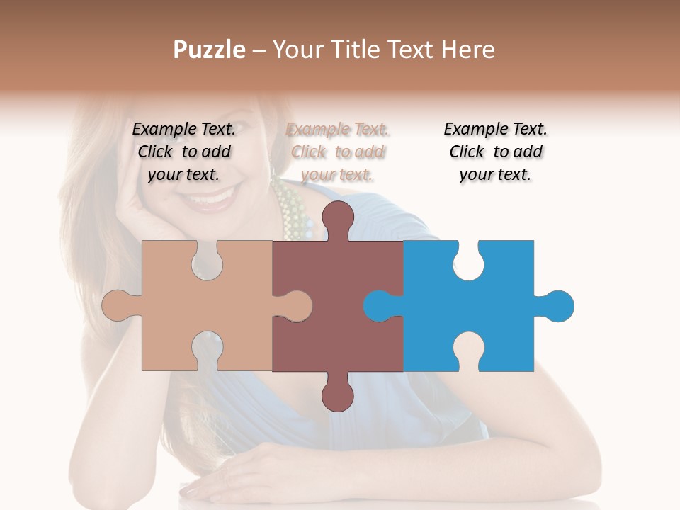 Blonde Model Woman PowerPoint Template